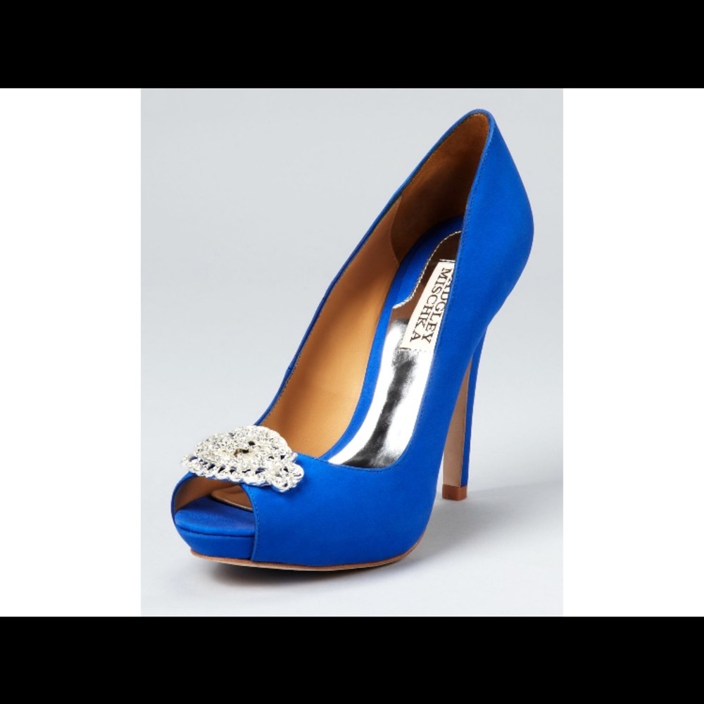 Badgley Mischka Royal Blue pumps